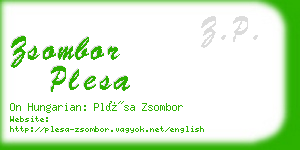 zsombor plesa business card